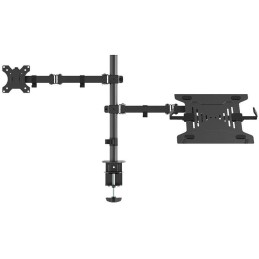 Neomounts FPMA-D550NOTEBOOK/Držák displeje a notebooku/na stůl/10-27"/svorka/VESA 100X100/nosn. 8+4,5kg/černý