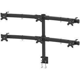 Neomounts FPMA-D700D6/Držák displeje/na stůl/19-27"/svorka/VESA 100X100/nosn. 6x8kg/6 displejů/černý