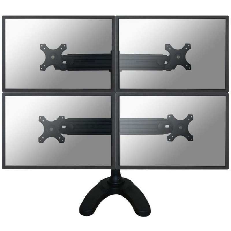 Neomounts FPMA-D700DD4/Držák displeje/na stůl/19-30"/stojan+průchodka/VESA 100X100/nosn. 4x8kg/4 displeje/černý