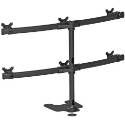 Neomounts FPMA-D700DD6/Držák displeje/na stůl/10-27"/stojan+průchodka/VESA 100X100/nosn. 6x8kg/6 displejů/černý