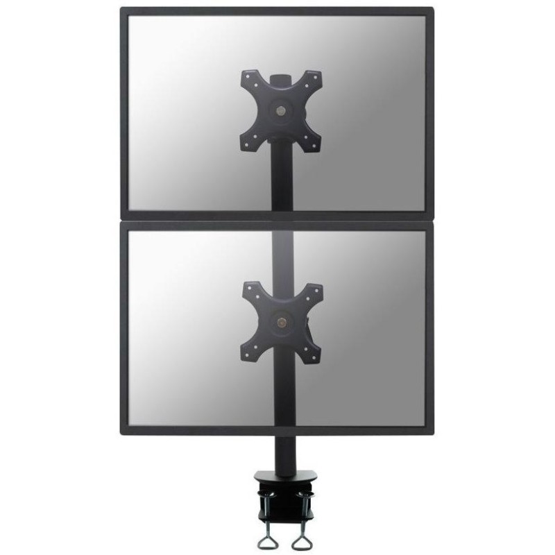 Neomounts FPMA-D700DV/Držák displeje/na stůl/10-27"/svorka/VESA 100X100/nosn. 2x6kg/2 displeje vert/černý
