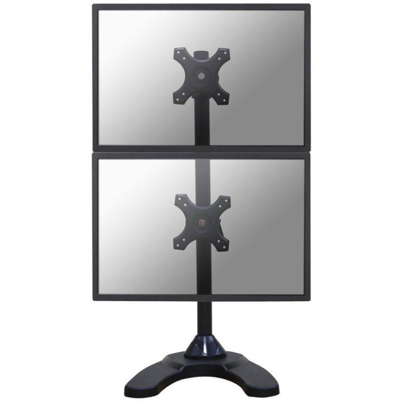 Neomounts FPMA-D700DDV/Držák displeje/na stůl/10-27"/stojan+průchodka/VESA 100X100/nosn. 2x6kg/2 displeje vert/černý
