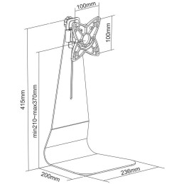 Neomounts FPMA-D800/Držák displeje/na stůl/10-27"/stojan/VESA 100X100/nosn. 10kg/1 displej/stříbrný