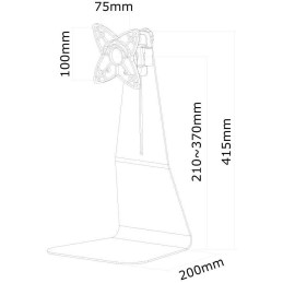Neomounts FPMA-D850BLACK /Držák displeje/na stůl/10-27"/stojan/VESA 100X100/nosn. 10kg/1 displej/černý