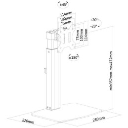 Neomounts FPMA-D865BLACK /Držák displeje/na stůl/10-32"/stojan/VESA 100X100/nosn. 7kg/1 displej/černý