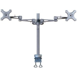Neomounts FPMA-D935D /Držák displeje/na stůl/14-27"/svorka/3čepy/VESA 100X100/nosn.2x6kg/2 displeje/stříbrný