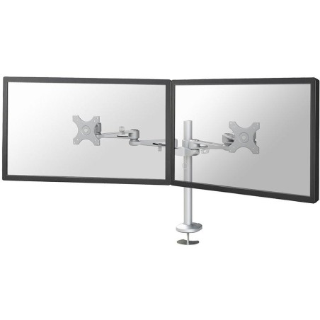 Neomounts FPMA-D935DG /Držák displeje/na stůl/10-27"/průchodka/3čepy/VESA 100X100/nosn.2x6kg/2 displeje/stříbrný