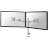 Neomounts FPMA-D935DG /Displayhalter/Desktop/10-27"/Tülle/3 Pins/VESA 100X100/Tragfähigkeit 2x6kg/2 Displays/silber