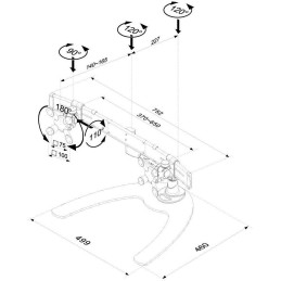 Neomounts FPMA-D940DD / Flat Screen Desk Mount (stand/foot)  / Silver