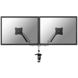 Neomounts FPMA-D950D/Držák displeje/na stůl/10-27"/svorka+průchodka/VESA 100X100/plyn. píst/nosn.2x9kg/2 displeje/stříbr