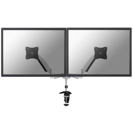 Neomounts FPMA-D950D/Držák displeje/na stůl/10-27"/svorka+průchodka/VESA 100X100/plyn. píst/nosn.2x9kg/2 displeje/stříbr