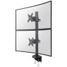 Neomounts FPMA-D960DVBLACKPLUS / Gebogene Displayhalterung / Desktop / 17-49" / Klemme / VESA 100X100 / Tragkraft 2x15kg / 2 ver