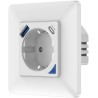 IMMAX NEO SMART inteligentne gniazdo wewnętrzne bez bolca (typ F)/ 16A/ 1x USB/ 1x USB-C/ PD 20W/ Zigbee/ LIDL/ TUYA