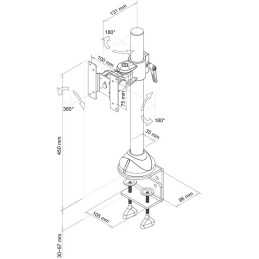 Neomounts FPMA-D965 / Flat Screen Desk Mount (clamp) / Black
