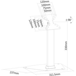 Neomounts FPMA-D1500SILVER / Flat Screen Desk Mount (stand) / Silver