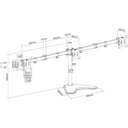 Neomounts FPMA-D550DD3BLACK / Flat Screen Desk Mount (stand) / Black