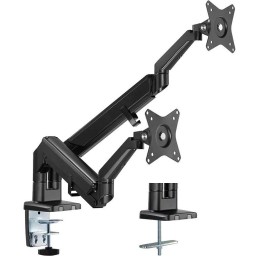 Neomounts DS70-810BL2/Držák displeje/na stůl/17-32"/svorka/VESA 100X100/nosn. 2x9kg/plyn. píst/ultra tenký/2 disp./černý