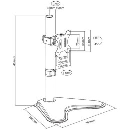 Neomounts FPMA-D550SBLACK/Držák displeje/na stůl/13-32"/stojan/VESA 100X100/nosn. 8kg/černý