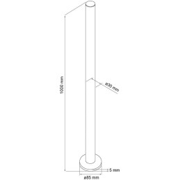Neomounts FPMA-D9POLE / 100 cm pole FPMA-D910/920/930/1010/1020/1030 / Silver