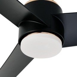 IMMAX NEO LITE BEAUTY SMART LED stropní svítidlo s ventilátorem 18W, Wi-Fi, TUYA, růžové zlato-černé