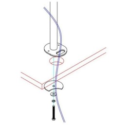 Neomounts FPMA-D960GROMMET / Grommet and pole (40 cm) FPMA-D960 & FPMA-D960D / Black