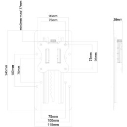 Neomounts FPMA-LIFT100 / Height Adjustable Adapter (assembly on VESA 75/100) / Silver