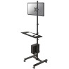 Neomounts FPMA-MOBILE1700 / Mobile Workplace Floor Stand (monitor, keyboard/mouse & PC) / Black