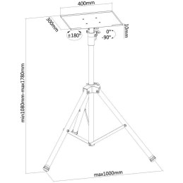 Neomounts NS-FS200BLACK / Flat Screen / Laptop Floor Stand - (height: 108-178 cm) / Black