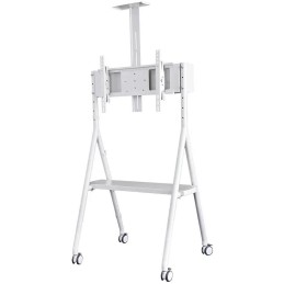 Neomounts NS-M1500WHITE / Mobile Flat Screen Floor Stand (height: 110 - 144 cm) / White
