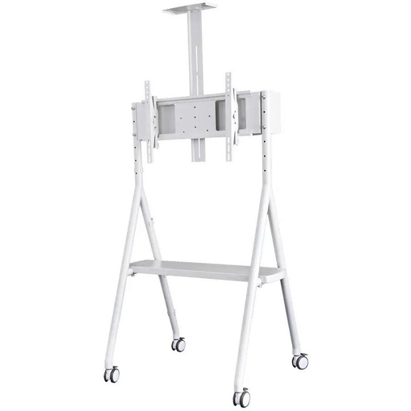 Neomounts NS-M1500WHITE / Mobile Flat Screen Floor Stand (height: 110 - 144 cm) / White