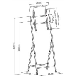 Neomounts PLASMA-M1000 / Flat Screen Floor Stand (height: 108 cm) / Black