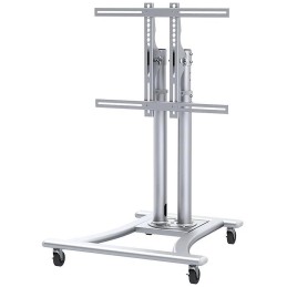 Neomounts PLASMA-M1200 / Mobile Flat Screen Floor Stand (height: 80-120 cm) / Silver