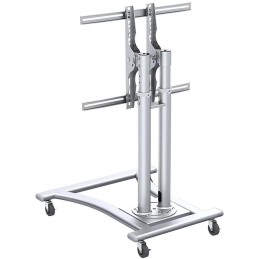 Neomounts PLASMA-M1200 / Mobile Flat Screen Floor Stand (height: 80-120 cm) / Silver