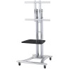 Neomounts PLASMA-M1800E / Mobile Flat Screen Floor Stand (height: 110-180 cm) / Silver