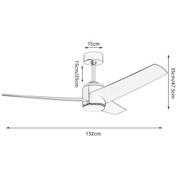 IMMAX NEO LITE BEAUTY SMART LED stropní svítidlo s ventilátorem 18W, Wi-Fi, TUYA, růžové zlato-černé