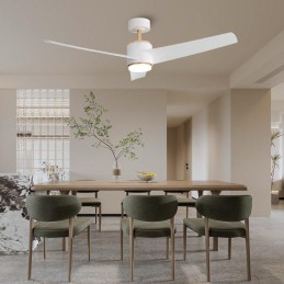 IMMAX NEO LITE BEAUTY SMART LED stropní svítidlo s ventilátorem 18W, Wi-Fi, TUYA, růžové zlato-bílé