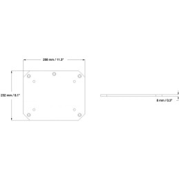 Neomounts  PLASMA-M2SFPLATE / Fixed Floor Plate for 2250/2500-series - small (bolt down) / Silver