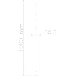 Neomounts  FPMA-CP100BLACK / 100 cm extension pole for FPMA-C200BLACK/C400BLACK/PLASMA-C100BLACK / Black