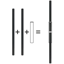 Neomounts  FPMA-CPCONNECTBLACK / Connector kit for FPMA-CP- extension pole series / Black