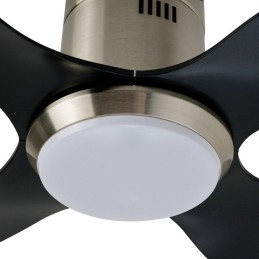 IMMAX NEO LITE PURE SMART LED stropní svítidlo s ventilátorem 24W, Wi-Fi, TUYA, černo-stříbrné