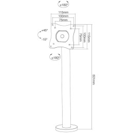 Neomounts  NS-DPOS100BLACK / POS Flat Screen Desk Mount (bolt-down base) / Black