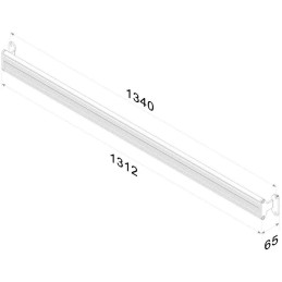 Neomounts  FPMA-WTB100 / Flat Screen Wall Toolbar for 3 screens (130 cm wide) / Silver