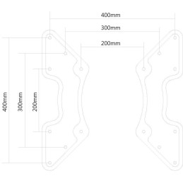 Neomounts  FPMA-VESA440 / VESA Conversion Plate - VESA 200x200 to 400x200, 400x400 / Black