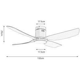 IMMAX NEO LITE PURE SMART LED stropní svítidlo s ventilátorem 24W, Wi-Fi, TUYA, černo-stříbrné