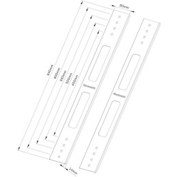 Neomounts  AWL-250BL16 / VESA Adaptér 2ks / VESA 400 mm na VESA (450, 500, 550, 600) mm / černý
