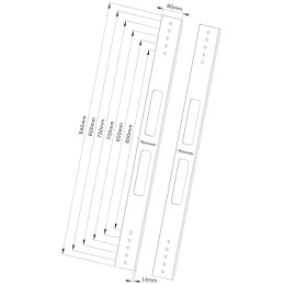 Neomounts  AWL-250BL18 / VESA Adaptér 2ks / VESA 400 mm na VESA (600, 650, 700, 750, 800) mm / černý