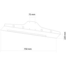 Neomounts  KEYB-V100 / Keyboard- & Mouse Holder (width: 75 cm) VESA 75x75 / Silver