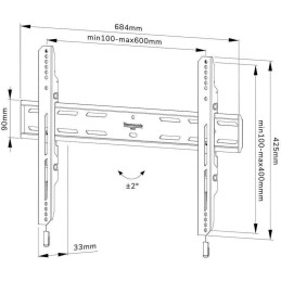 Neomounts Select  WL30S-850BL16 / Screen Wall Mount (fixed, VESA 600x400) / Black