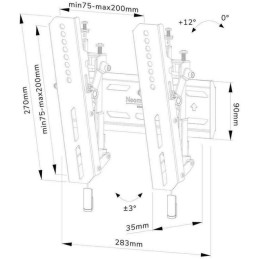 Neomounts Select  WL35S-850BL12 / Screen Wall Mount (tilt, VESA 200x200) / Black