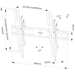 Neomounts Select  WL35S-850BL16 / Screen Wall Mount (tilt, VESA 600x400) / Black